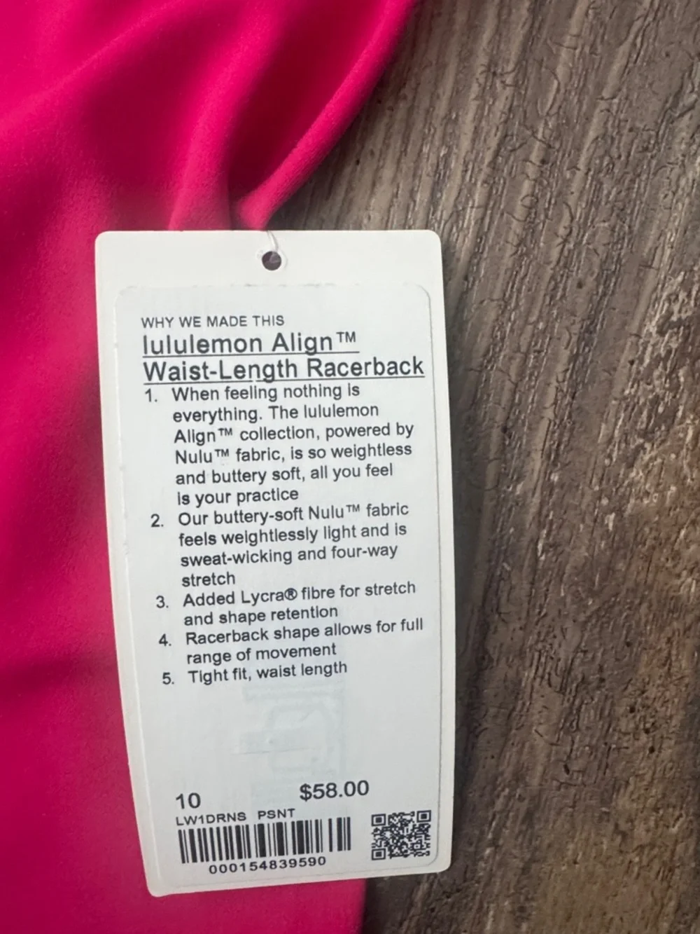 Women's Hot Pink Racerback Tank Top - Picture 2 of 3
